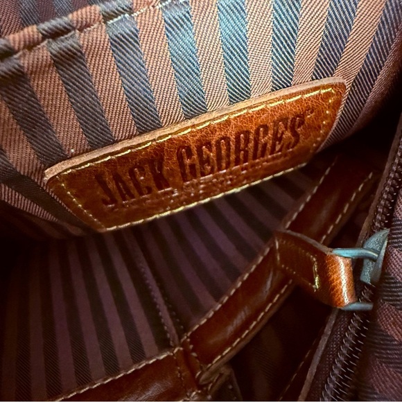 Unisex Jack Georges Voyagers Collection Leather Crossbody - Picture 10 of 16